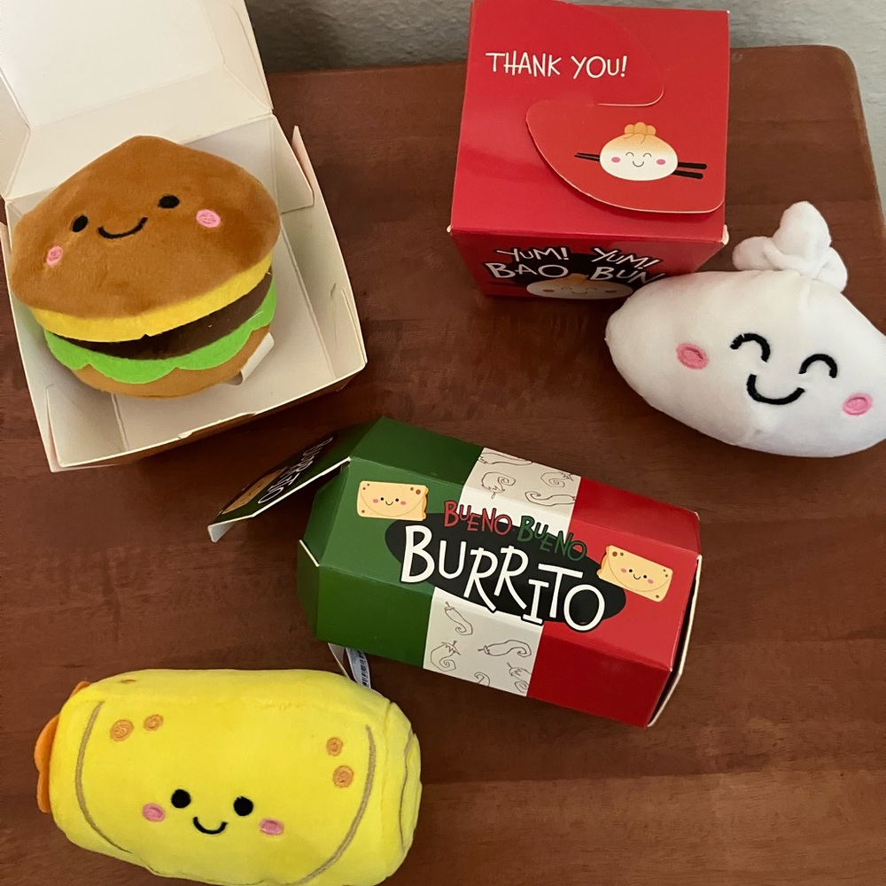 3 piece plush stuffies fast food